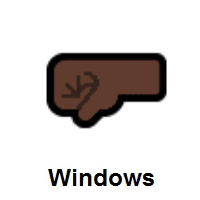 Left-Facing Fist: Dark Skin Tone on Microsoft Windows