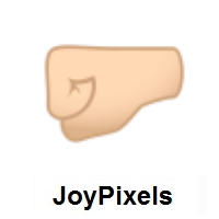 Left-Facing Fist: Light Skin Tone on JoyPixels