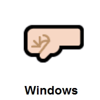 Left-Facing Fist: Light Skin Tone on Microsoft Windows