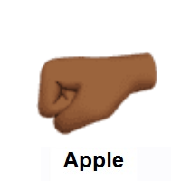 Left-Facing Fist: Medium-Dark Skin Tone on Apple iOS