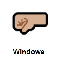 Left-Facing Fist: Medium-Light Skin Tone on Microsoft Windows