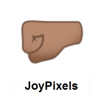 Left-Facing Fist: Medium Skin Tone on JoyPixels
