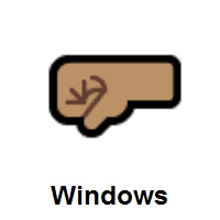 Left-Facing Fist: Medium Skin Tone on Microsoft Windows
