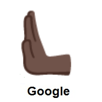 Leftwards Pushing Hand: Dark Skin Tone on Google Android