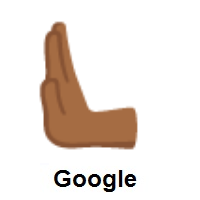 Leftwards Pushing Hand: Medium-Dark Skin Tone on Google Android