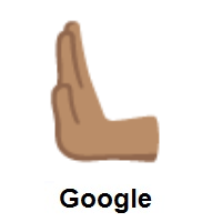Leftwards Pushing Hand: Medium Skin Tone on Google Android