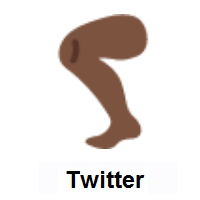 Leg: Dark Skin Tone on Twitter Twemoji