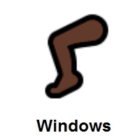 Leg: Dark Skin Tone on Microsoft Windows