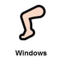 Leg: Light Skin Tone on Microsoft Windows