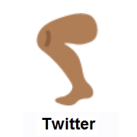 Leg: Medium-Dark Skin Tone on Twitter Twemoji