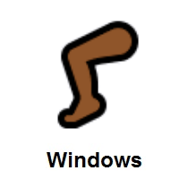 Leg: Medium-Dark Skin Tone on Microsoft Windows