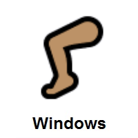 Leg: Medium Skin Tone on Microsoft Windows