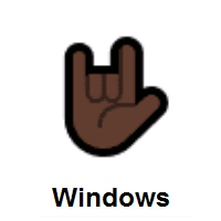 Love-You Gesture: Dark Skin Tone on Microsoft Windows