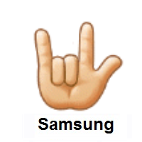 Love-You Gesture: Light Skin Tone on Samsung