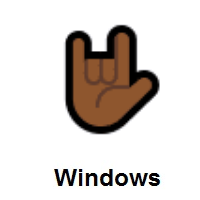 Love-You Gesture: Medium-Dark Skin Tone on Microsoft Windows