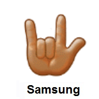 Love-You Gesture: Medium Skin Tone on Samsung