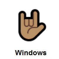 Love-You Gesture: Medium Skin Tone on Microsoft Windows