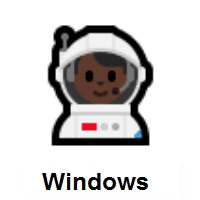 Man Astronaut: Dark Skin Tone on Microsoft Windows