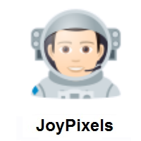 Man Astronaut: Light Skin Tone on JoyPixels