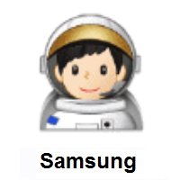 Man Astronaut: Light Skin Tone on Samsung