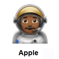 Man Astronaut: Medium-Dark Skin Tone on Apple iOS