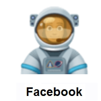 Man Astronaut: Medium-Dark Skin Tone on Facebook
