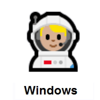 Man Astronaut: Medium-Light Skin Tone on Microsoft Windows