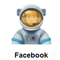 Man Astronaut: Medium Skin Tone on Facebook