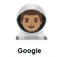 Man Astronaut: Medium Skin Tone on Google Android