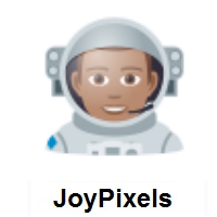 Man Astronaut: Medium Skin Tone on JoyPixels