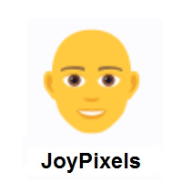 Man: Bald on JoyPixels