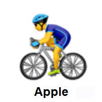 Man Biking on Apple iOS