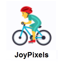 Man Biking on JoyPixels