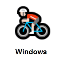 Man Biking: Light Skin Tone on Microsoft Windows