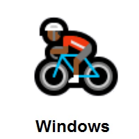 Man Biking: Medium-Dark Skin Tone on Microsoft Windows