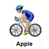 Man Biking: Medium-Light Skin Tone on Apple iOS
