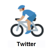 Man Biking: Medium Skin Tone on Twitter Twemoji
