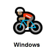 Man Biking: Medium Skin Tone on Microsoft Windows