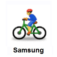 Man Biking on Samsung