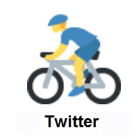 Man Biking on Twitter Twemoji