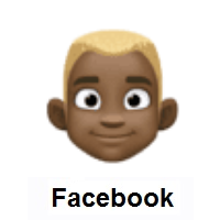 Man: Blond Hair: Dark Skin Tone on Facebook