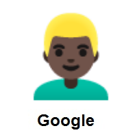 Man: Blond Hair: Dark Skin Tone on Google Android