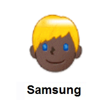 Man: Blond Hair: Dark Skin Tone on Samsung