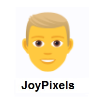 Man: Blond Hair on JoyPixels