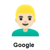 Man: Blond Hair: Light Skin Tone on Google Android