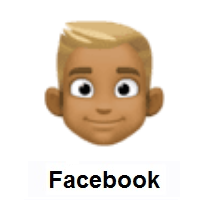 Man: Blond Hair: Medium-Dark Skin Tone on Facebook