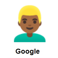 Man: Blond Hair: Medium-Dark Skin Tone on Google Android