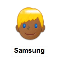 Man: Blond Hair: Medium-Dark Skin Tone on Samsung
