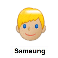 Man: Blond Hair: Medium-Light Skin Tone on Samsung