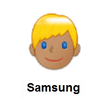 Man: Blond Hair: Medium Skin Tone on Samsung